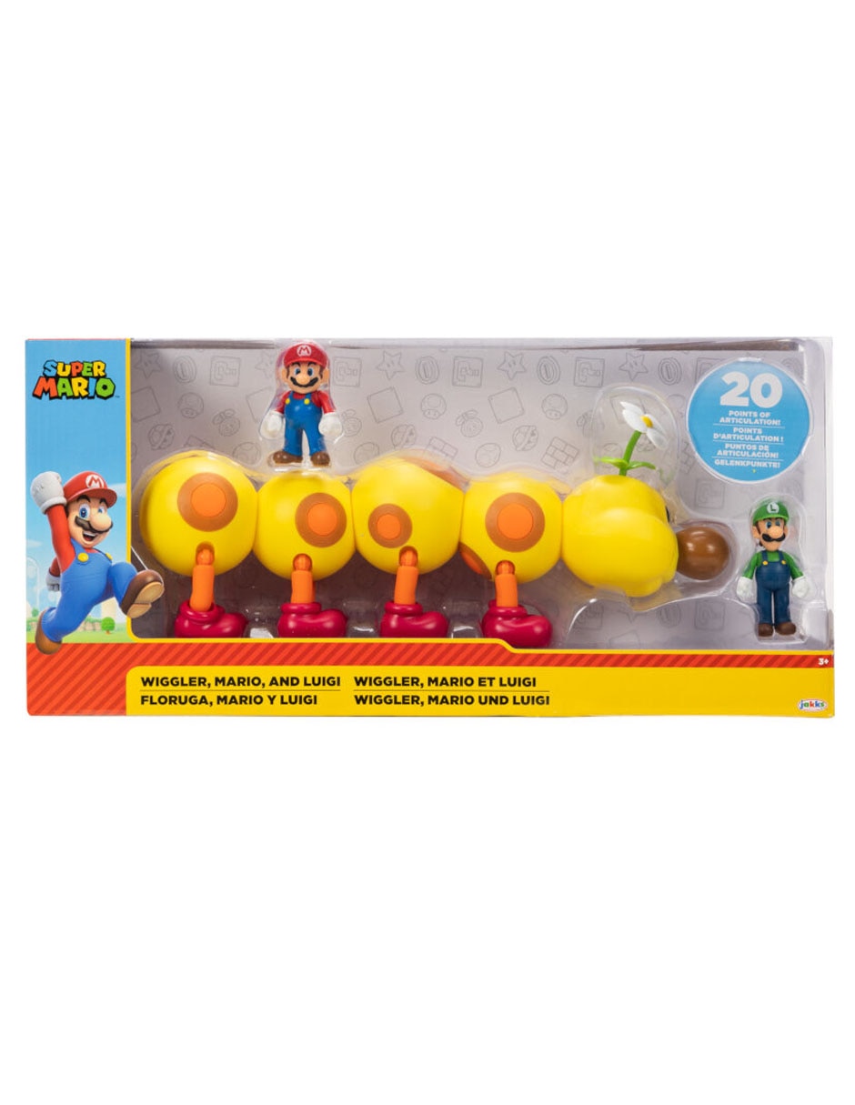 Figura de acción articulada Super Mario Wiggler, Mario y Luigi collectors 10