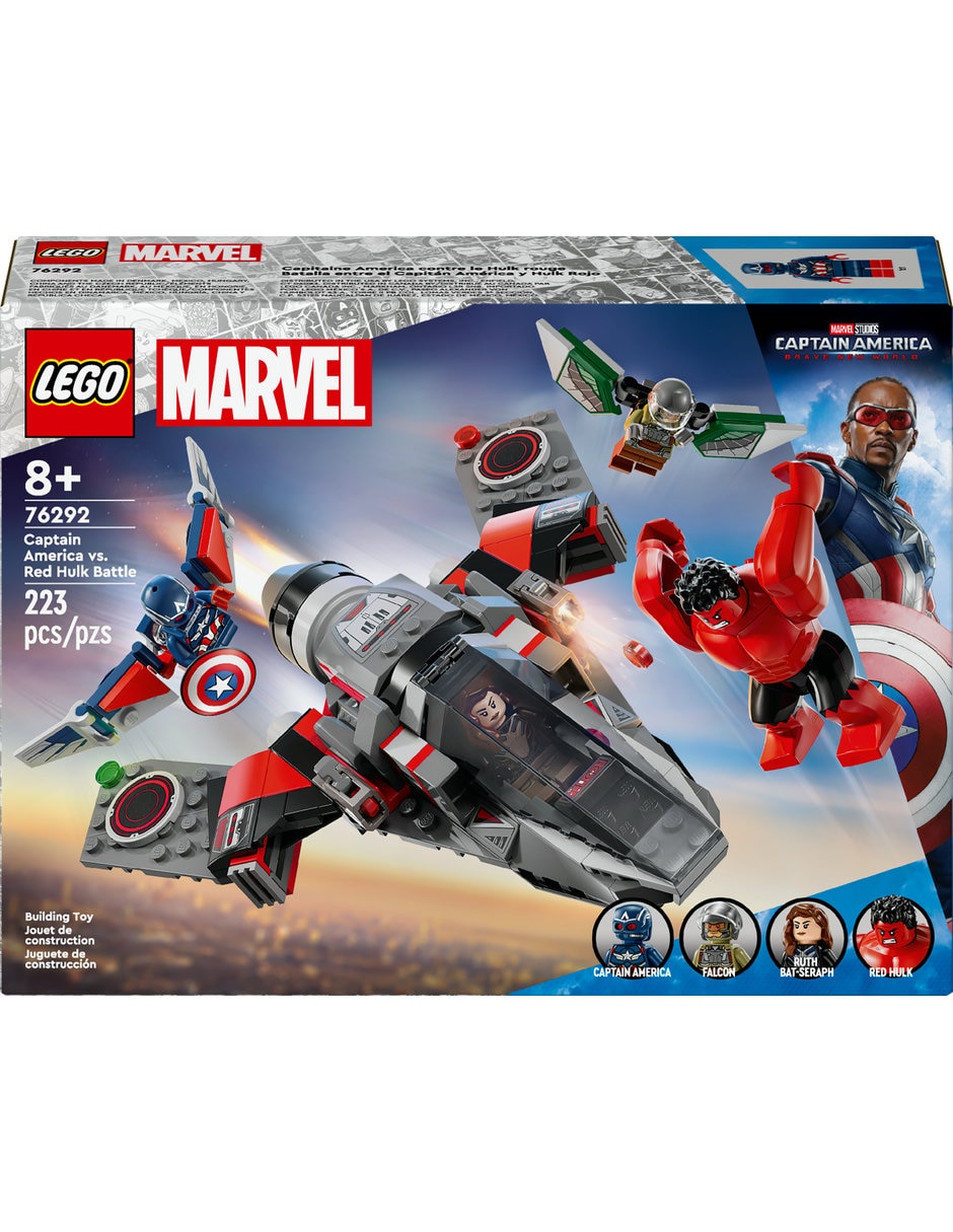 Lego Súper Héroes Batalla entre el Capitán América y Hulk Rojo Captain América Brave New World 2