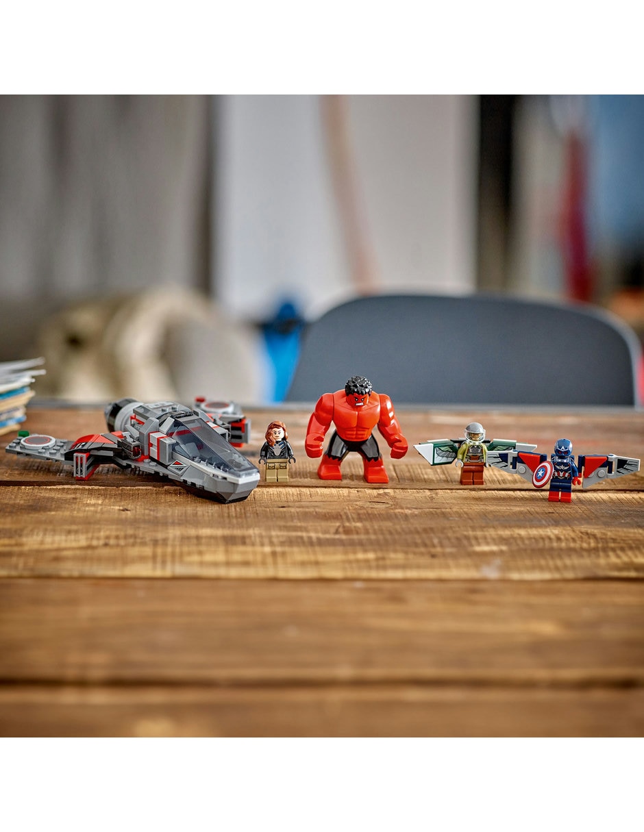 Lego Súper Héroes Batalla entre el Capitán América y Hulk Rojo Captain América Brave New World 4