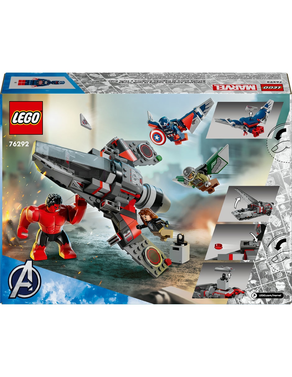 Lego Súper Héroes Batalla entre el Capitán América y Hulk Rojo Captain América Brave New World 7