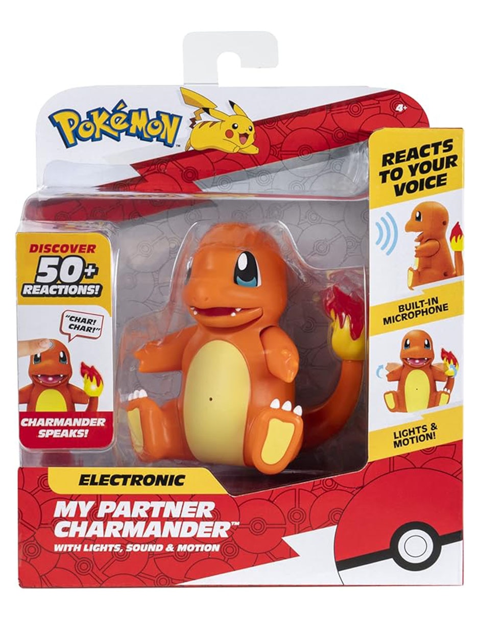 Figura de acción articulada Pokémon Charmander collectors con movimiento, luz y sonido 3