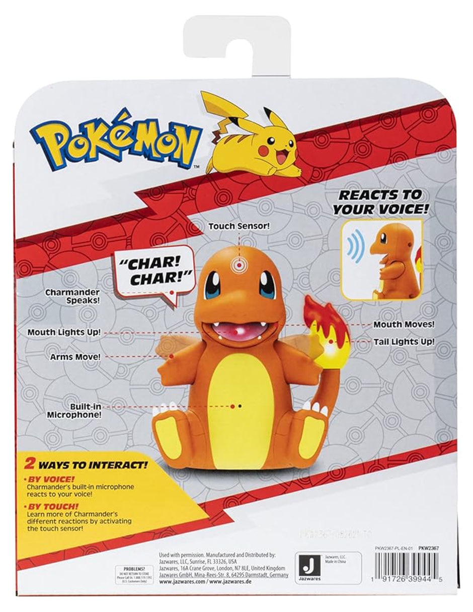 Figura de acción articulada Pokémon Charmander collectors con movimiento, luz y sonido 4