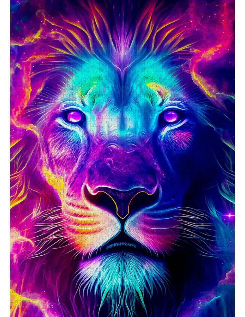 Rompecabezas León Colorido Su majestad - El León 1000 piezas 2