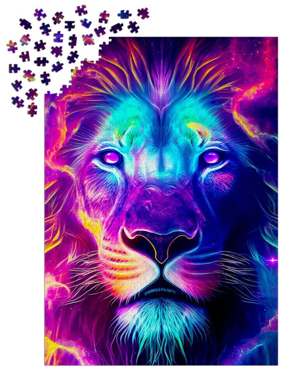 Rompecabezas León Colorido Su majestad - El León 1000 piezas 3