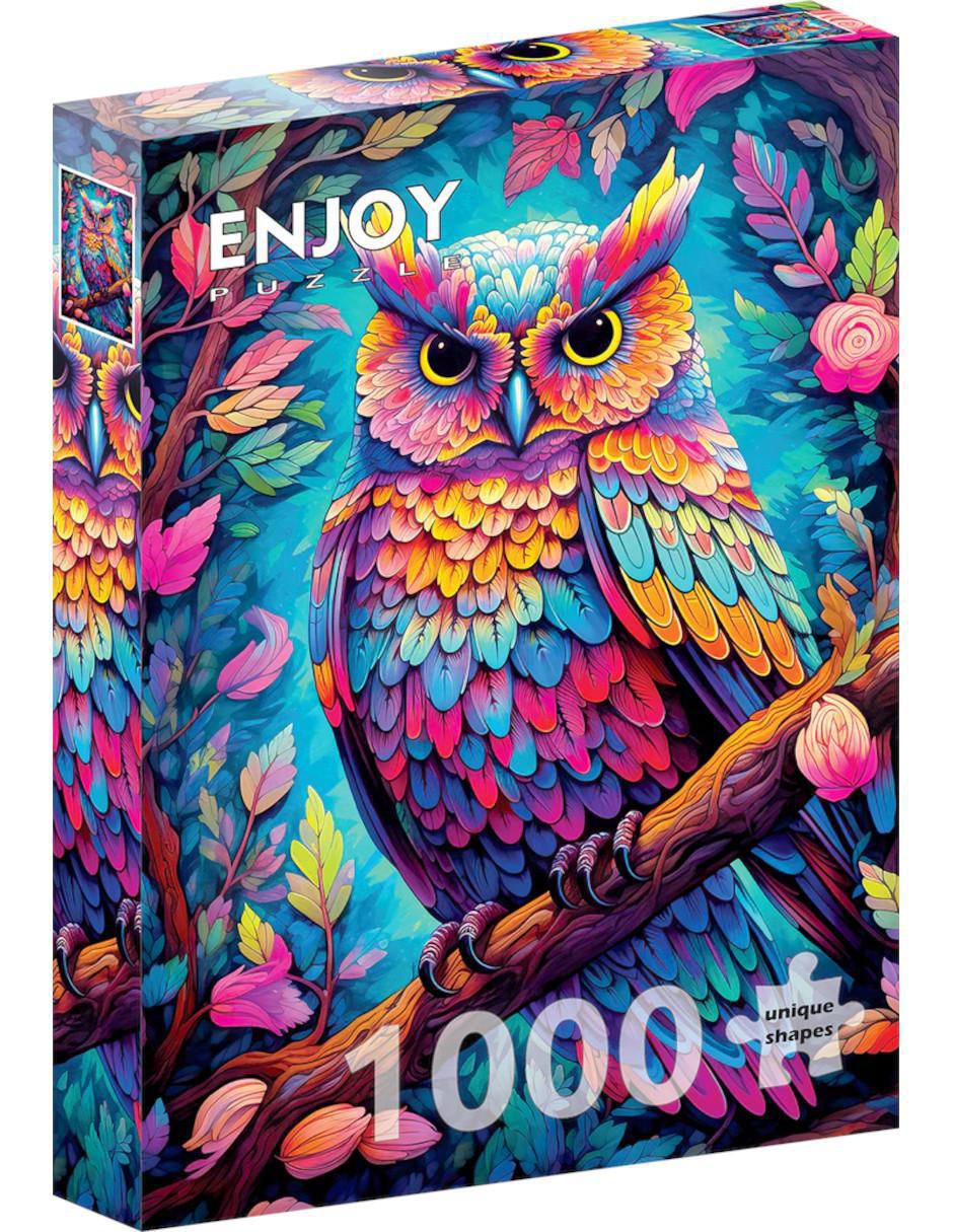 Rompecabezas Búho de colores 1000 piezas Rompecabezas Búho de colores 1000 piezas