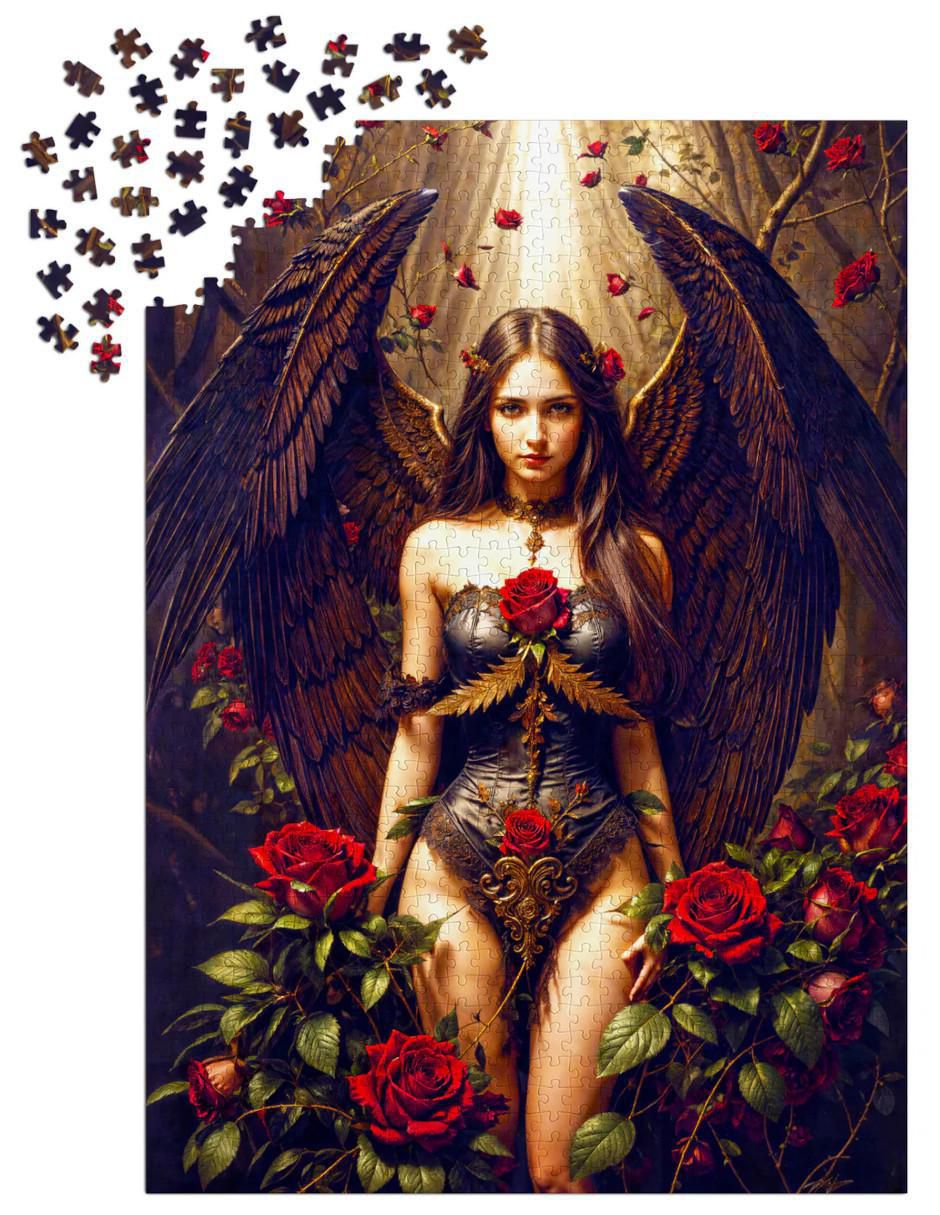 Rompecabezas Hadas mágicas Ángel Oscuro 1000 piezas 3