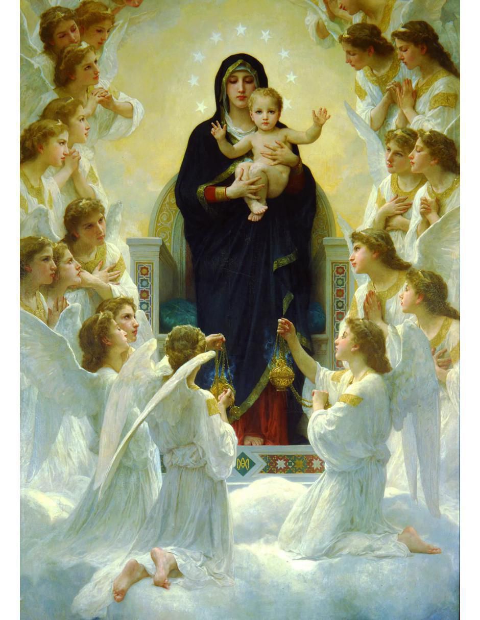 Rompecabezas Bouguereau: Virgen Con Ángeles 1000 piezas 2
