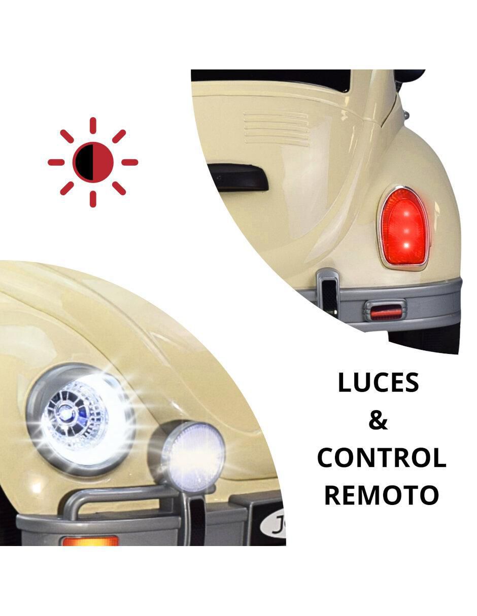 Automóvil montable Joykoo Diseño vochito recargable