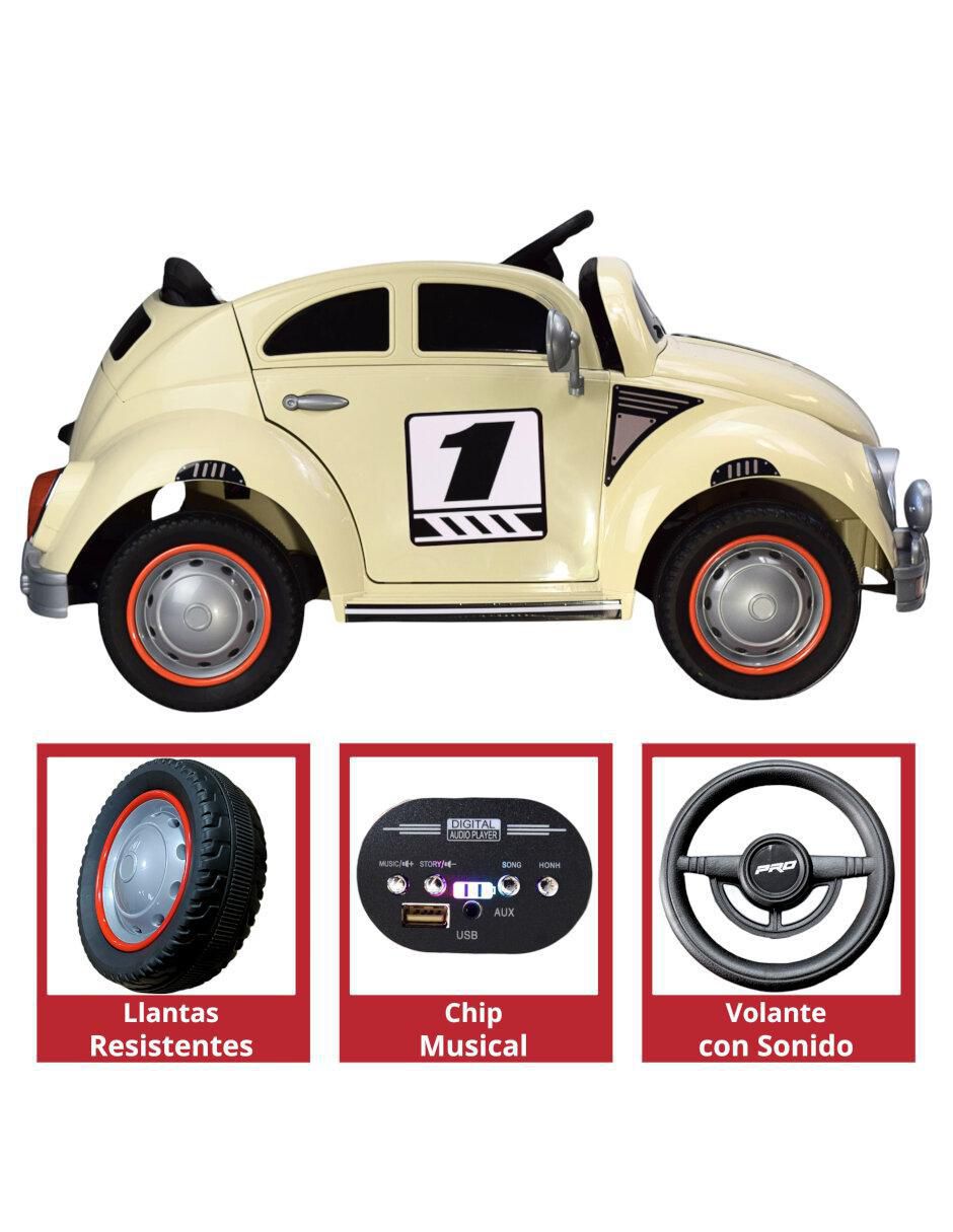 Automóvil montable Joykoo Diseño vochito recargable