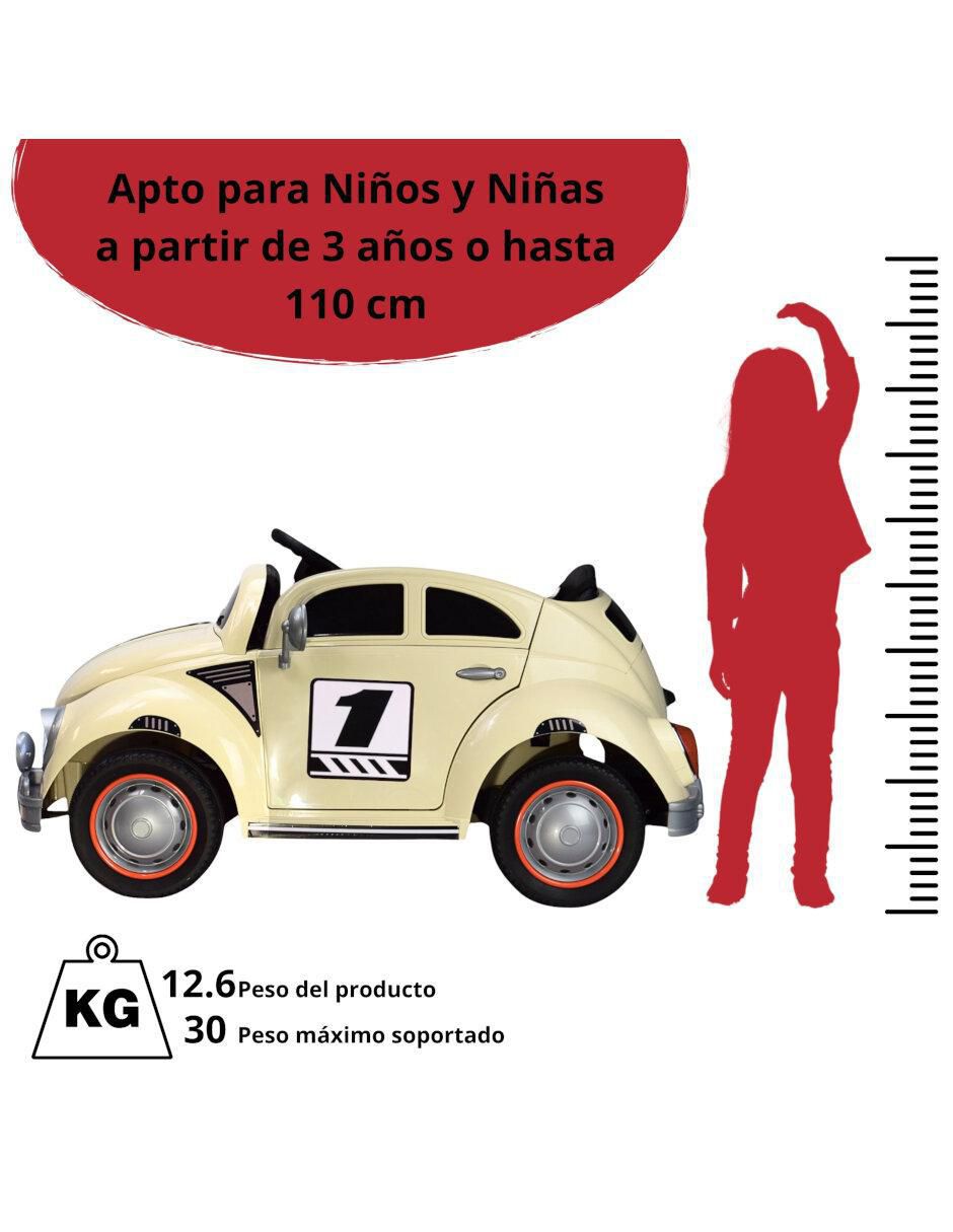 Automóvil montable Joykoo Diseño vochito recargable