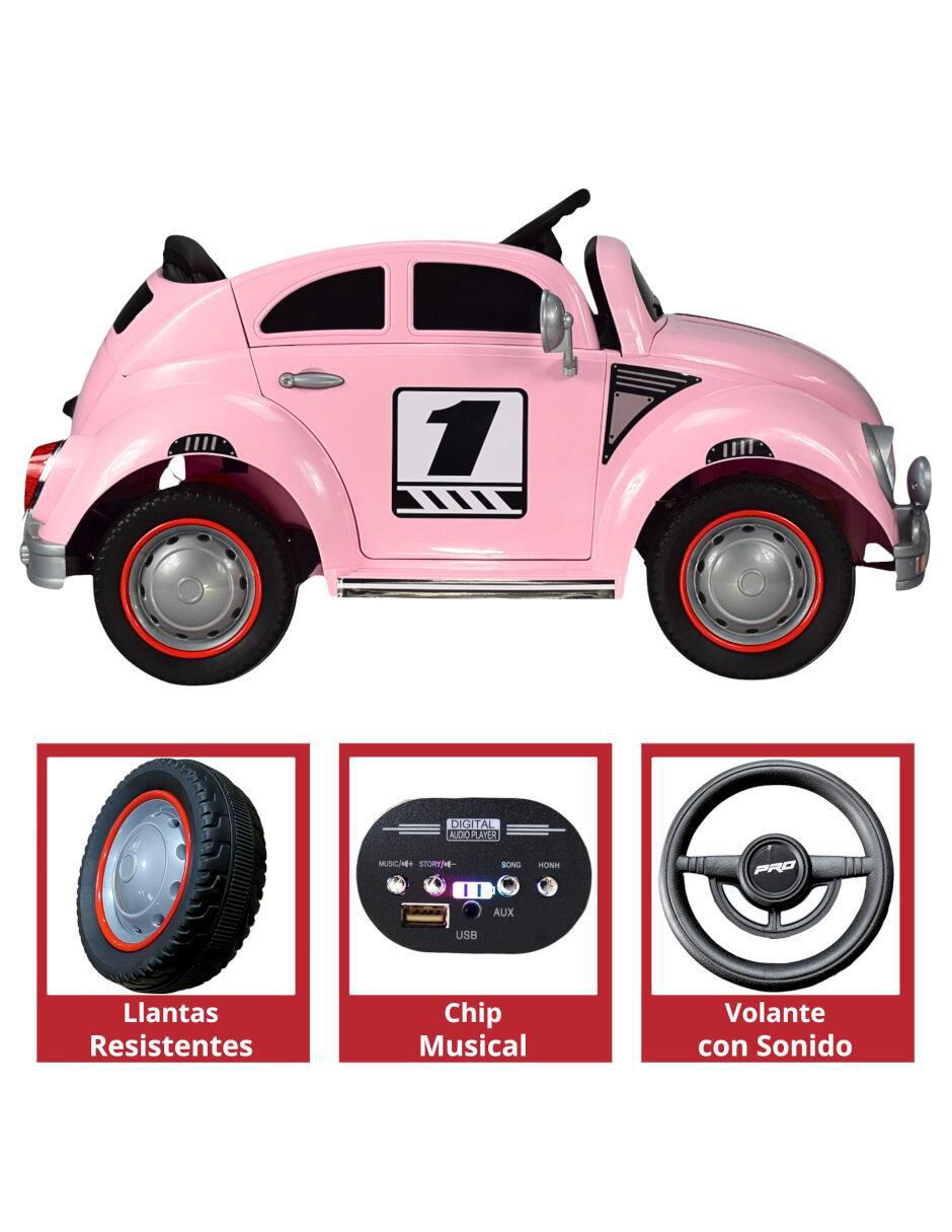 Automóvil montable Diseño vochito recargable 4