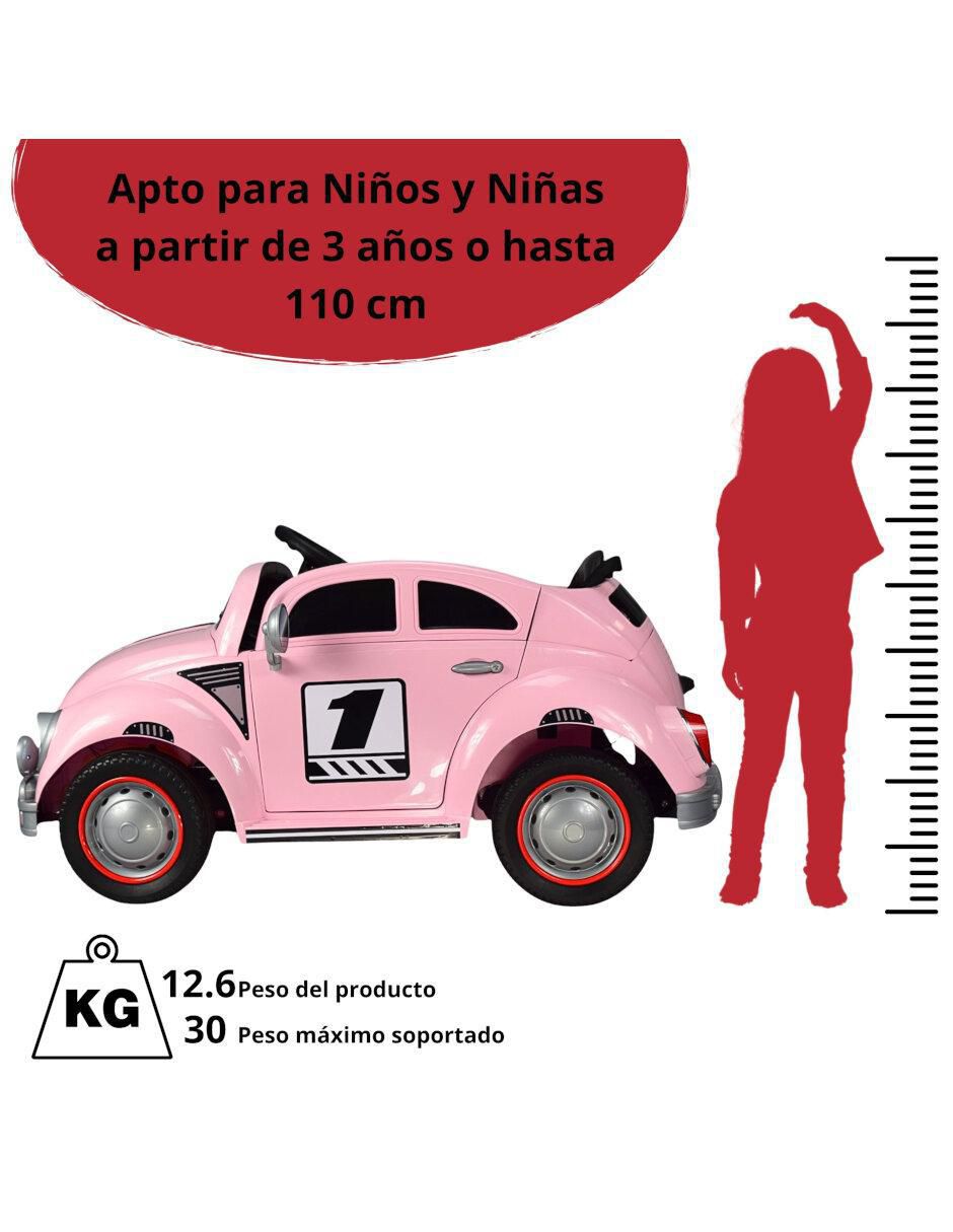 Automóvil montable Diseño vochito recargable 5