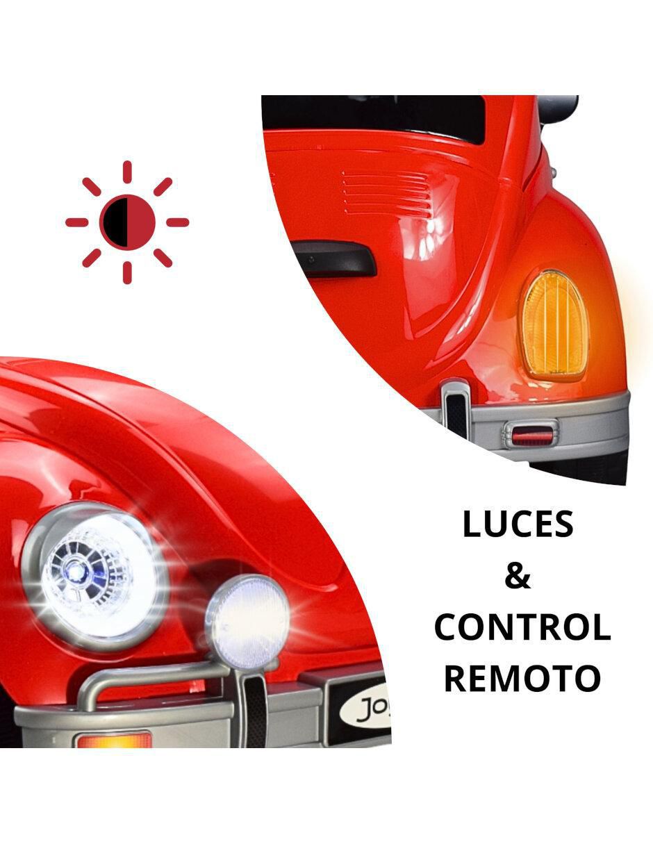 Automóvil montable Joykoo Diseño vochito recargable
