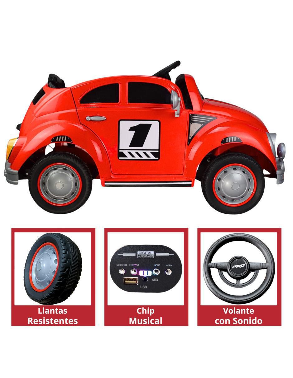 Automóvil montable Joykoo Diseño vochito recargable