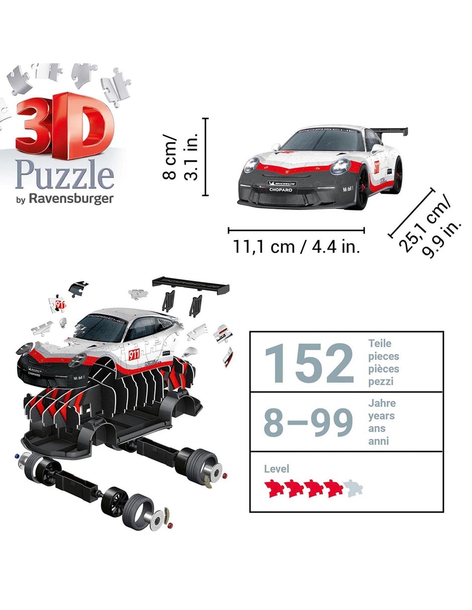 Rompecabezas Porsche 911 3d 152 piezas 7