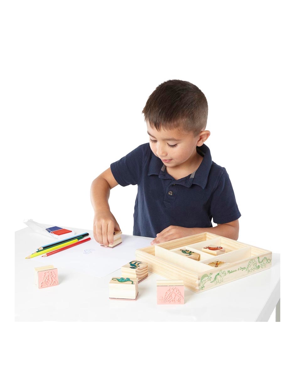 Juego de sellos de madera Dinosaurios 4