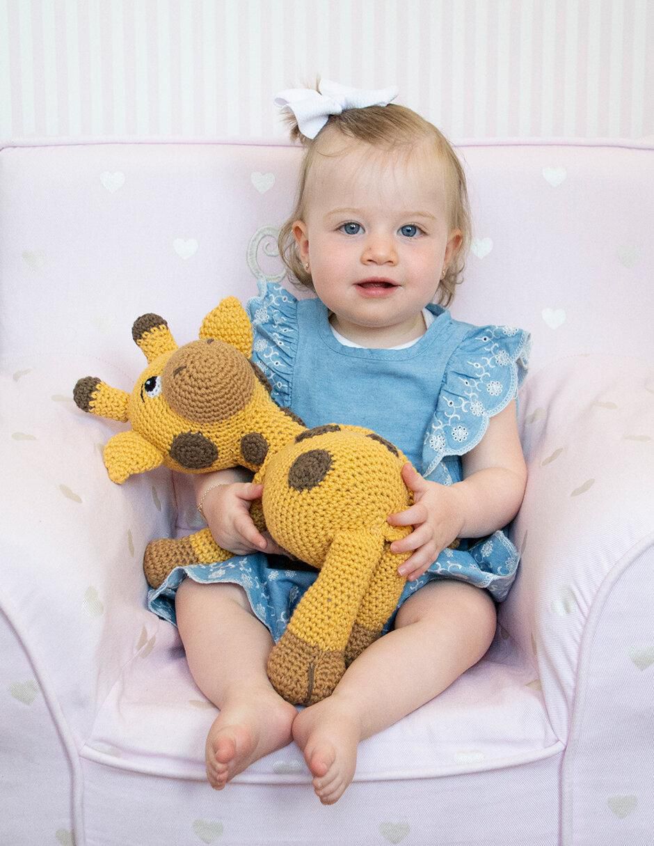 Peluche de jirafa hecho a mano de 34 cm 2