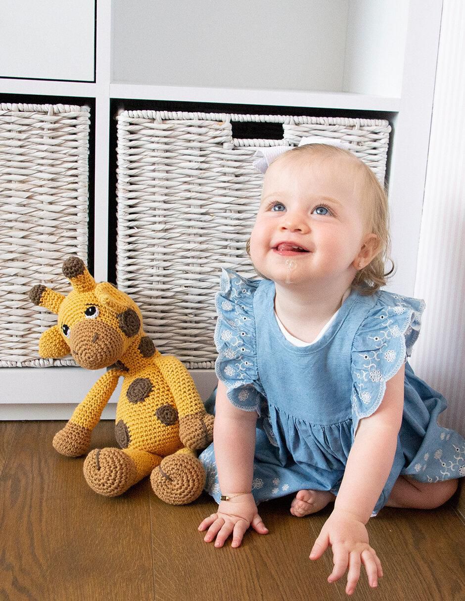 Peluche de jirafa hecho a mano de 34 cm 4