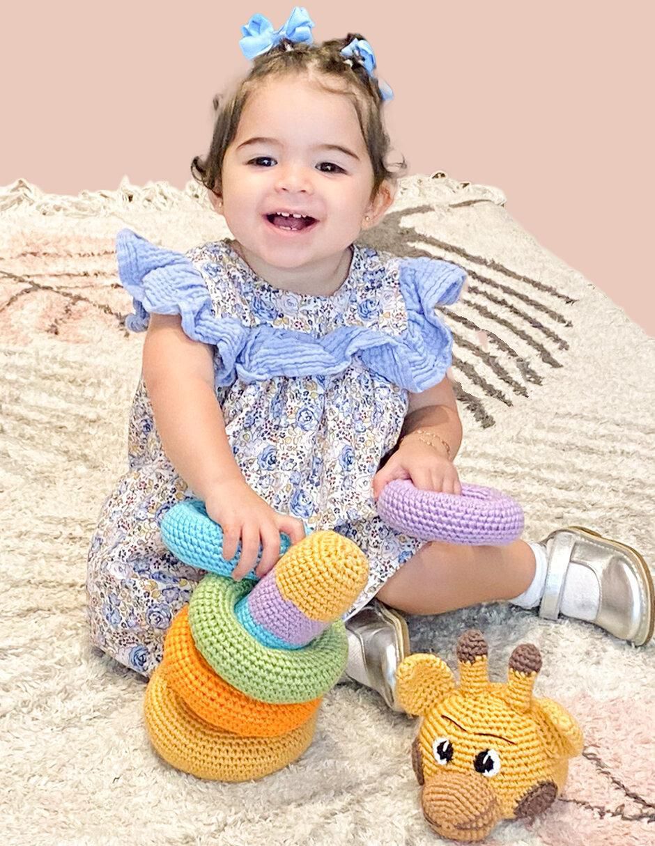 Peluche de jirafa hecho a mano de 30 cm 5