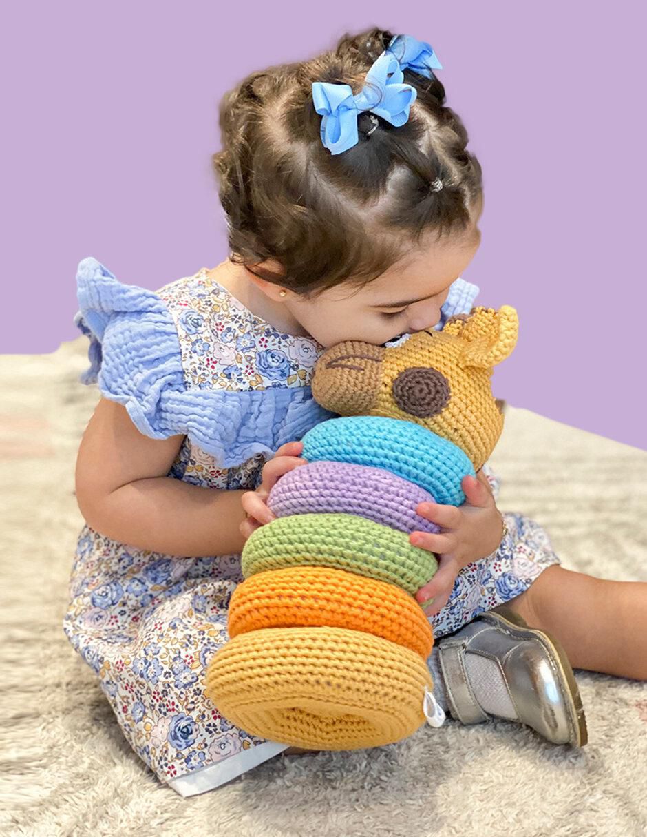 Peluche de jirafa hecho a mano de 30 cm 6