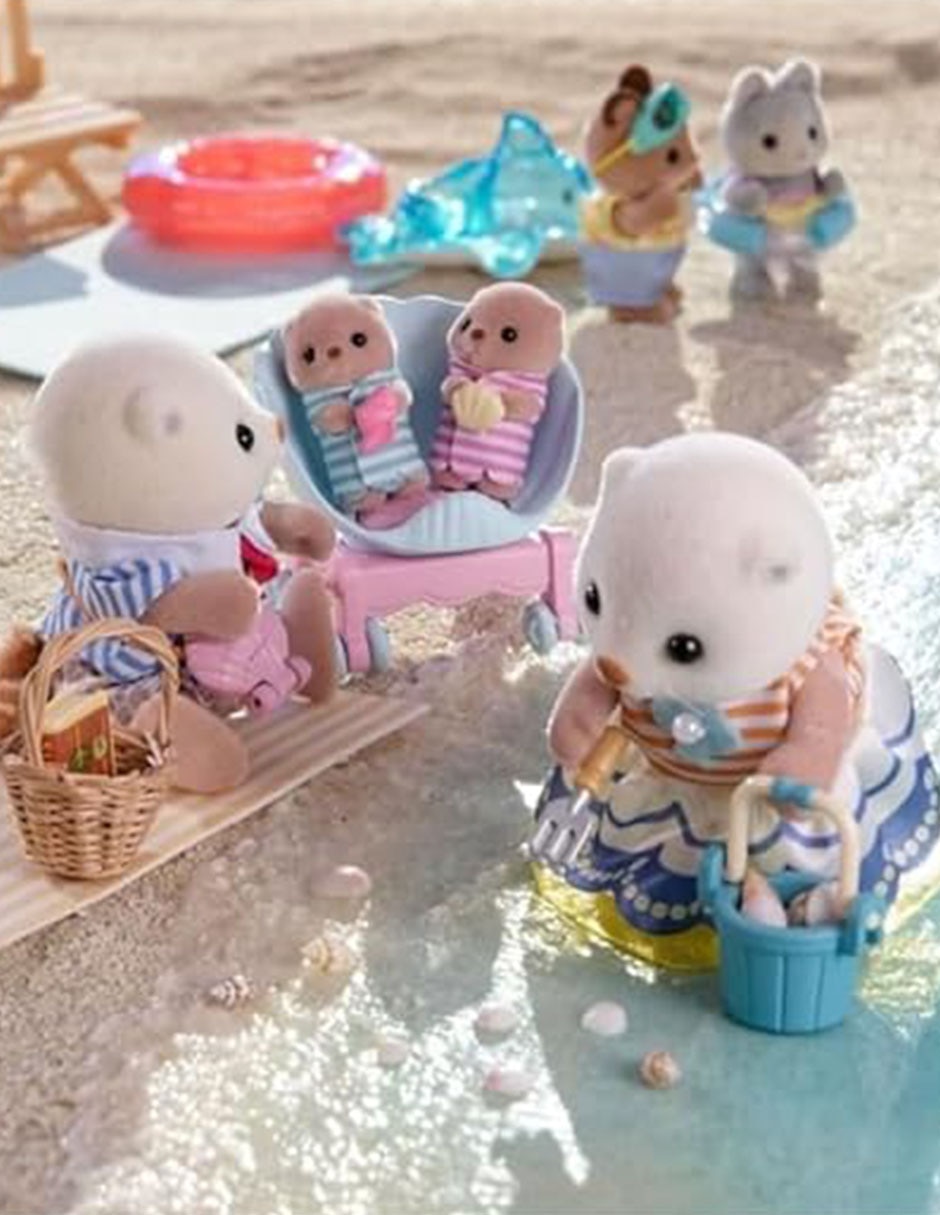 Set muñecas Sea Otter Familly 3