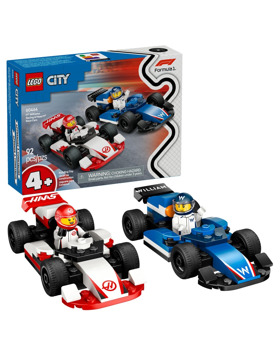 Lego City F1 Williams Racing Autos de Carrera Haas F1 60464