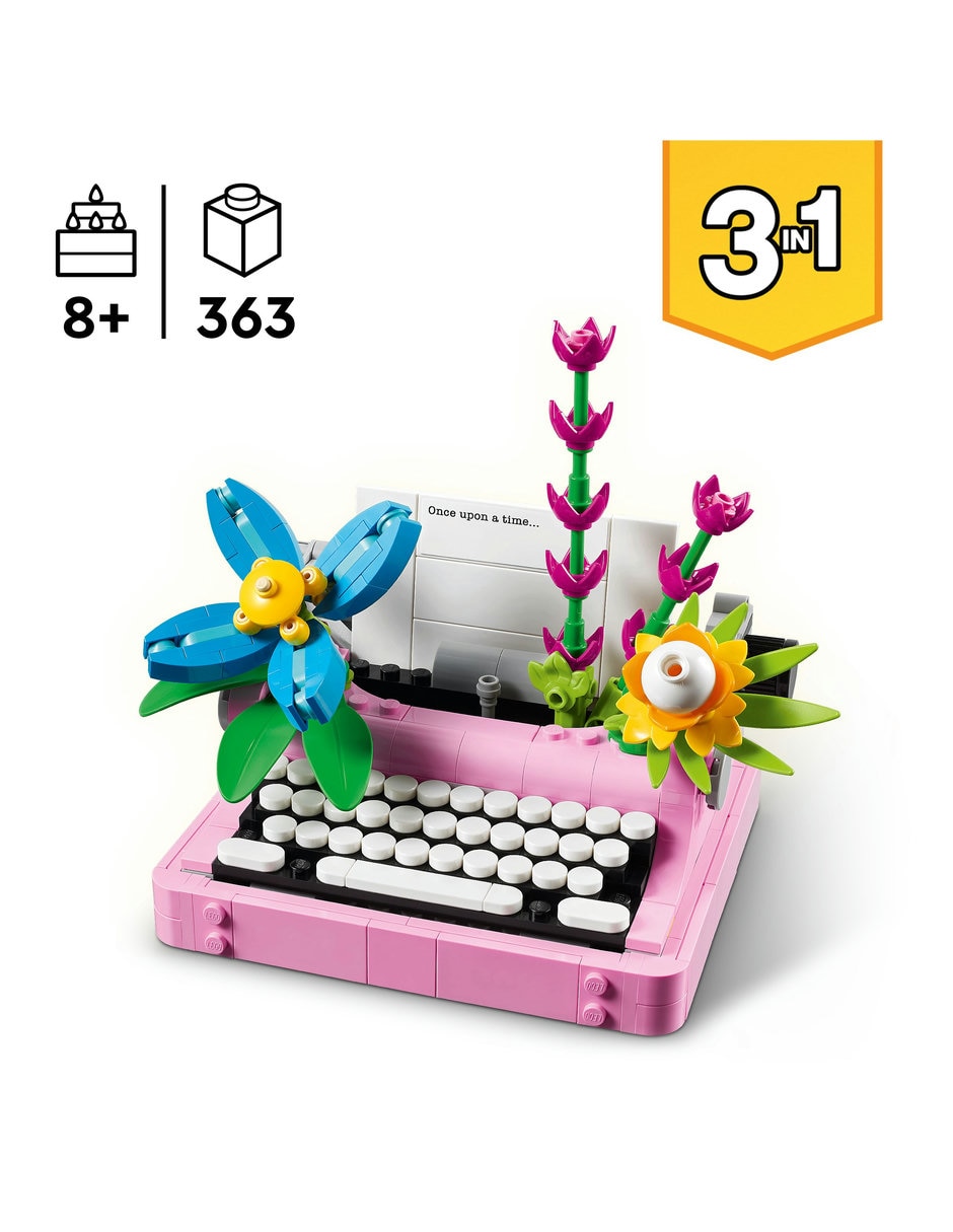 Máquina de Escribir con Flores 31169 6