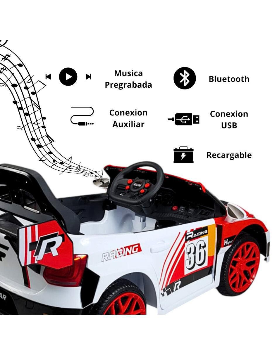 Automóvil montable The Baby Shop Rally de recargable