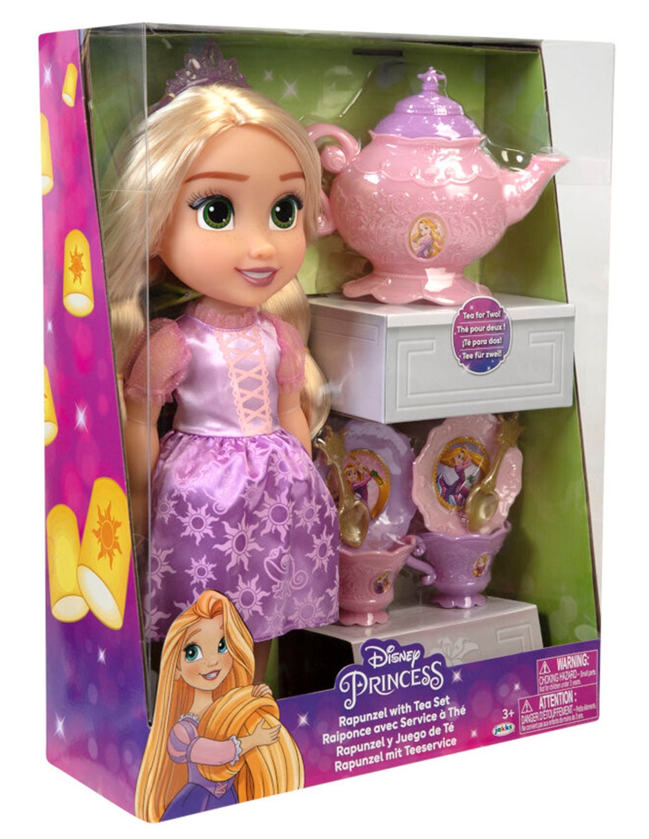 Muñeca Princess Disney Rapunzel y Juego de Té 7