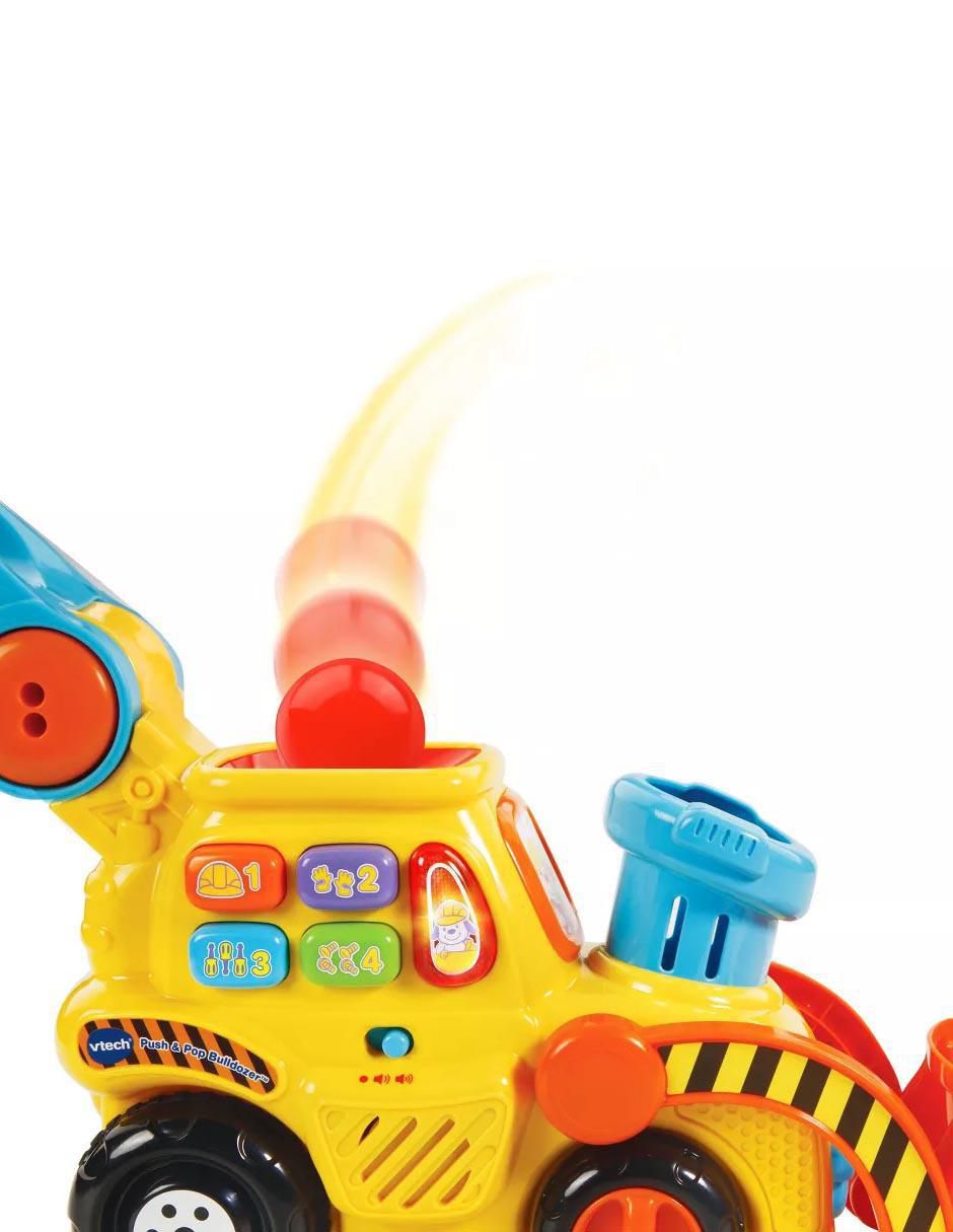 Pop-A-Balls Push & Pop Bulldozer juego didáctico infantil unisex 2
