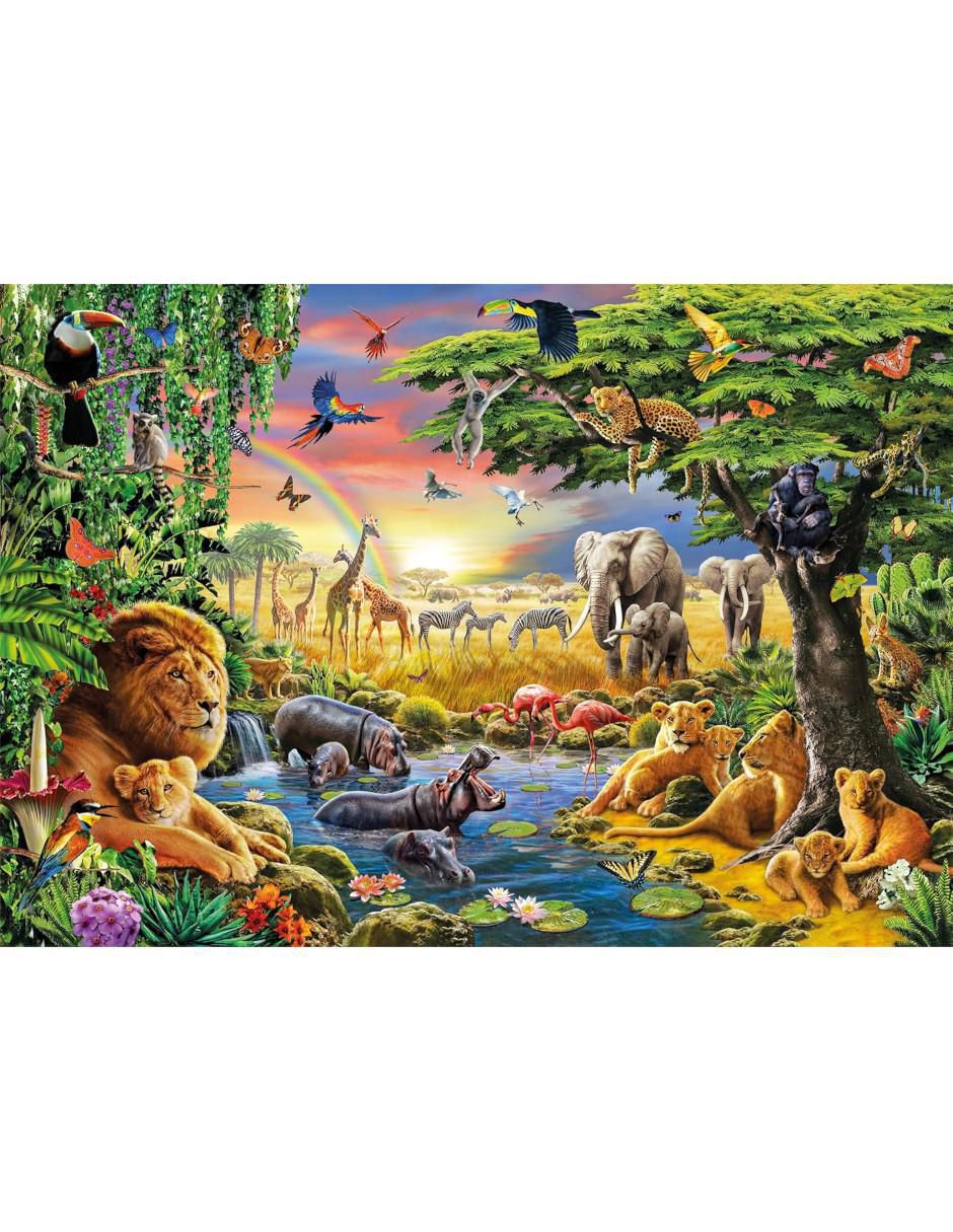 Rompecabezas Animales La Reunión Africana 2000 piezas 2