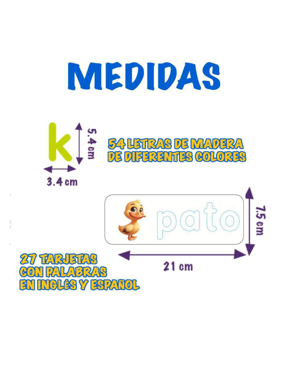 Juguete Abecedario Educativo Español Ingles juego didáctico infantil unisex 7