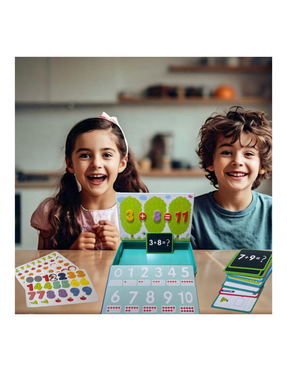 Juego didáctico de matemáticas con números y figuras 6