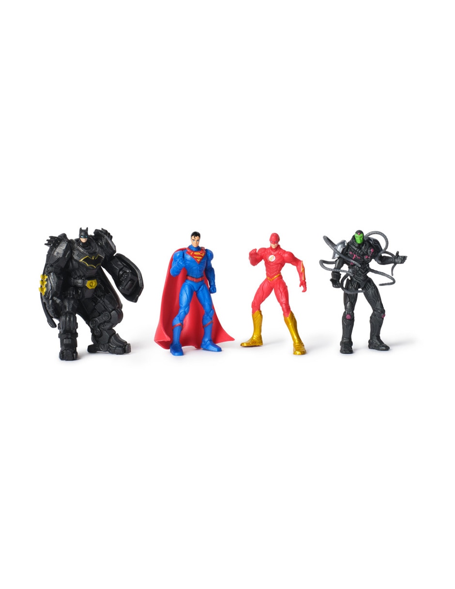 Set figuras acción articulada DC Metal Force Brainiac,Batman,Superman y The Flash collectors Set figuras acción articulada DC Metal Force Brainiac,Batman,Superman y The Flash collectors