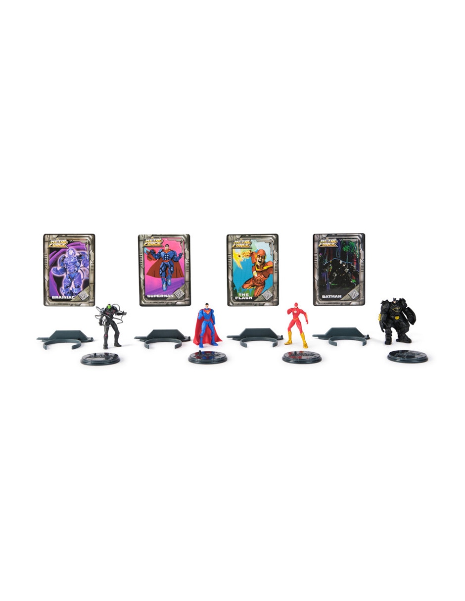 Set figuras acción articulada DC Metal Force Brainiac,Batman,Superman y The Flash collectors 4
