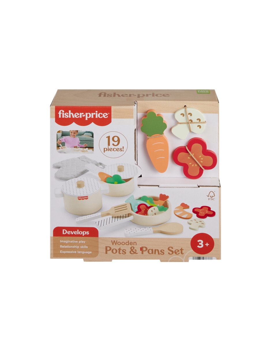 Juego De Ollas Y Sartenes De Madera juego armable infantil unisex 8
