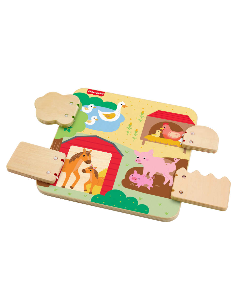 Wooden Farm Animals Board juego arte y manualidades infantil unisex 3