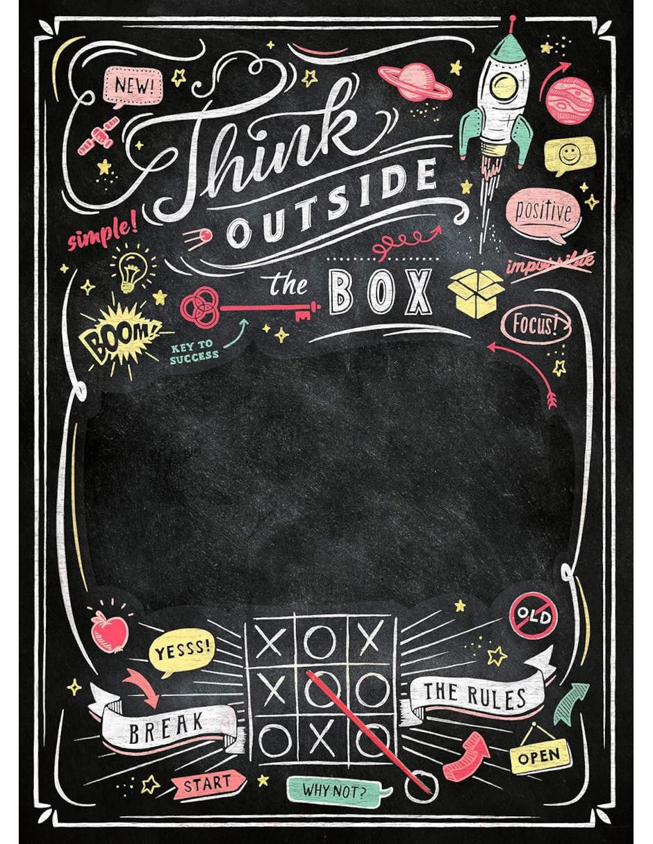 Rompecabezas Abstracto BlackBoard Think Outside the Box 1000 piezas 2