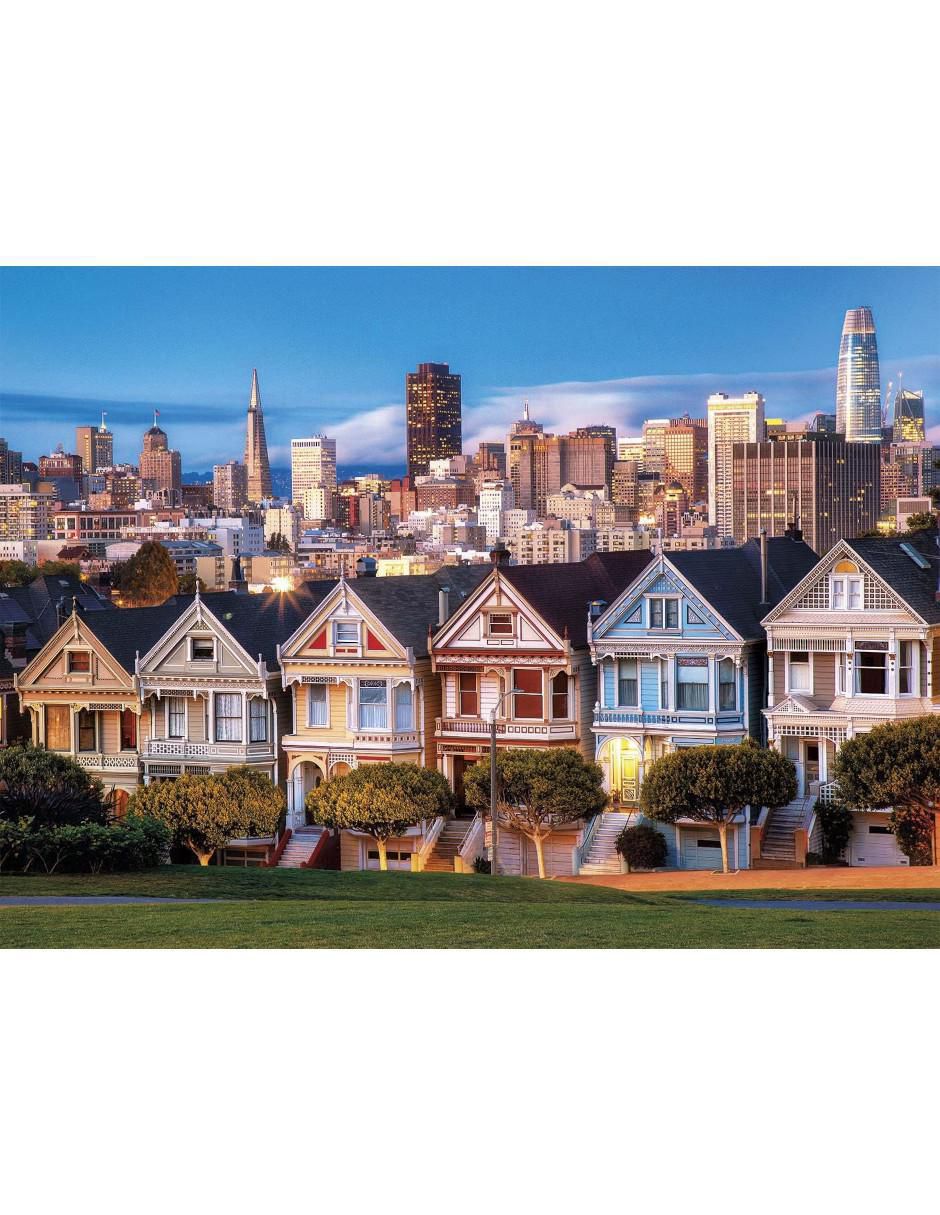 Rompecabezas Lugares famosos del mundo San Francisco Painted Ladies 1000 piezas 2