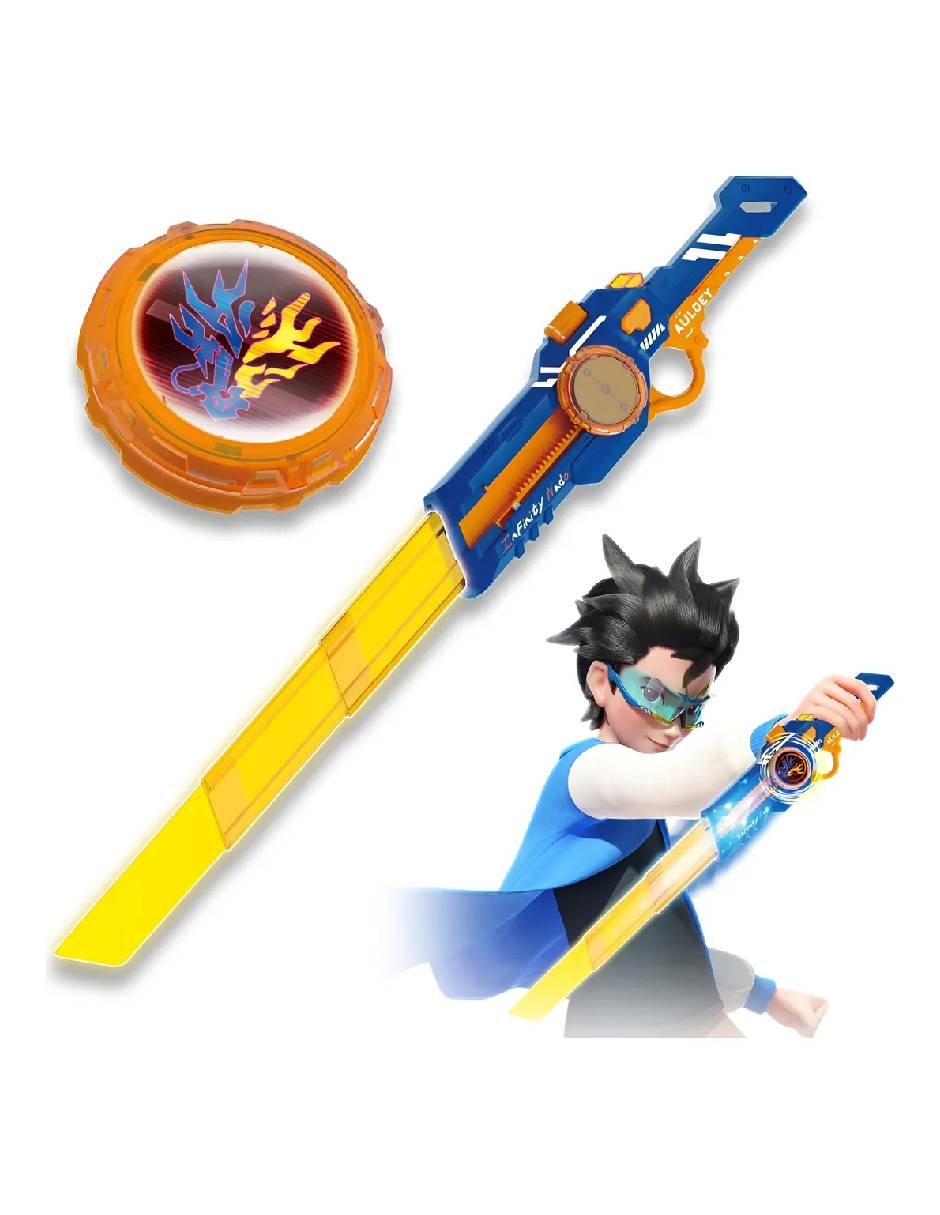 Trompo con espada lanzador Fury Wave Dragon 2