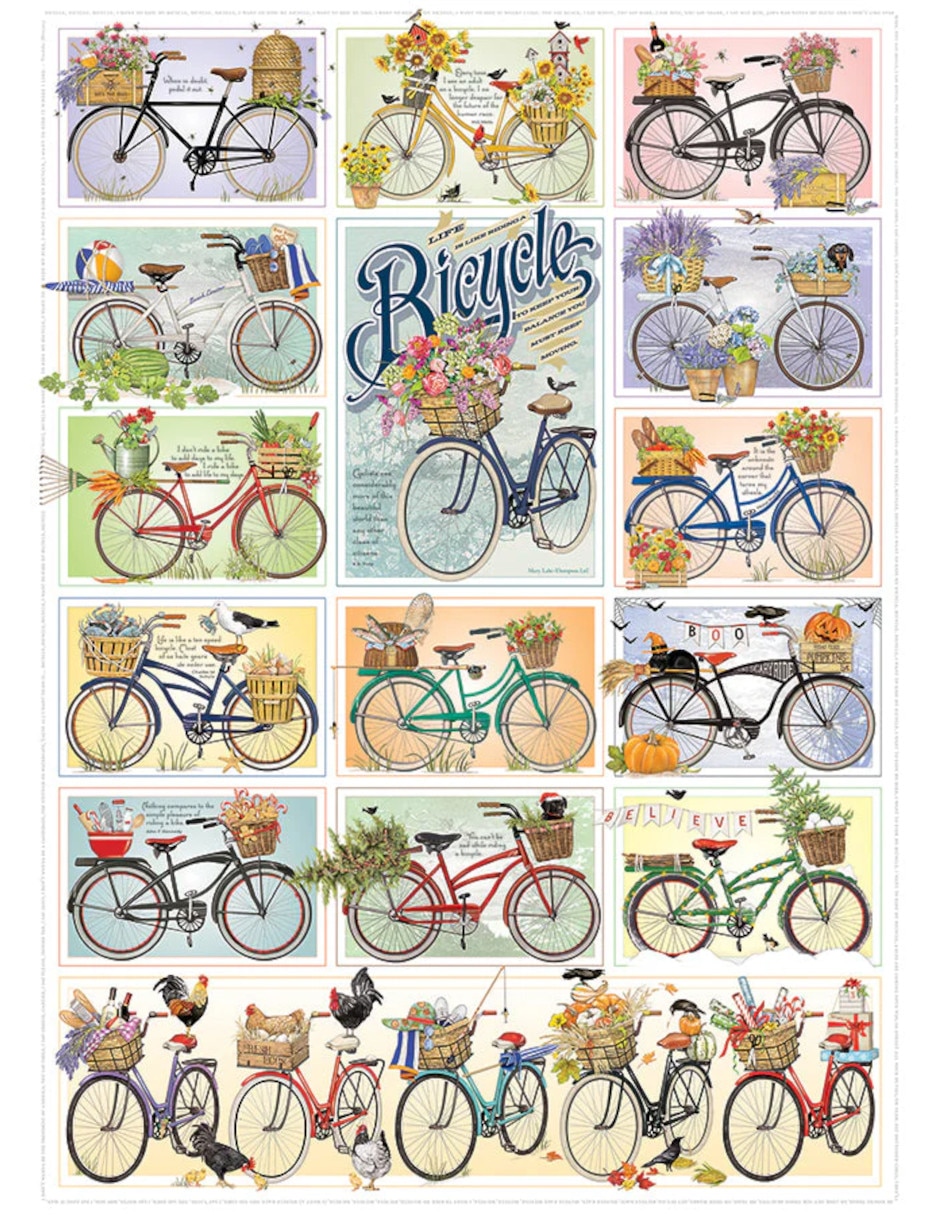 Rompecabezas Bike Art: Bicicleta Colores Bicicletas 1000 piezas 2
