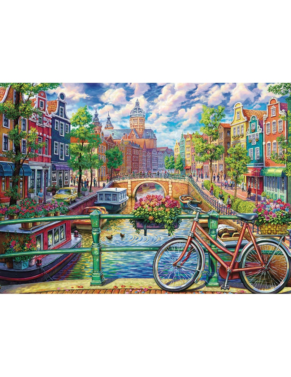 Rompecabezas Amsterdam Canal de Ámsterdam 1000 piezas 2