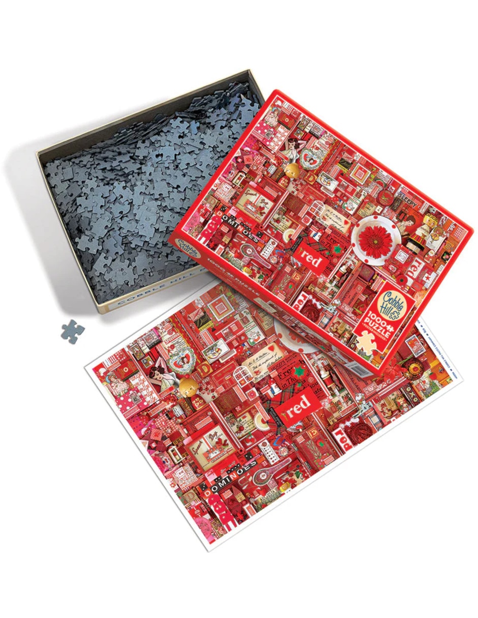 Rompecabezas Artistas Modernos Rojo Shelley Davies 1000 piezas 3