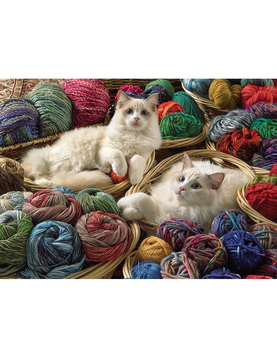 Rompecabezas Gatito Gatos Y Estambre 1000 piezas 2