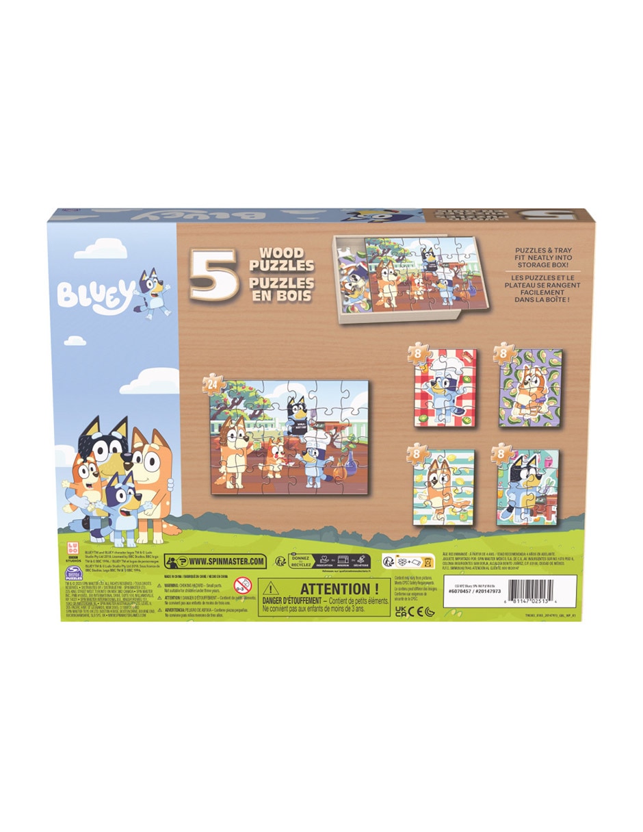 Rompecabezas Bluey 5 en 1 57 piezas 4