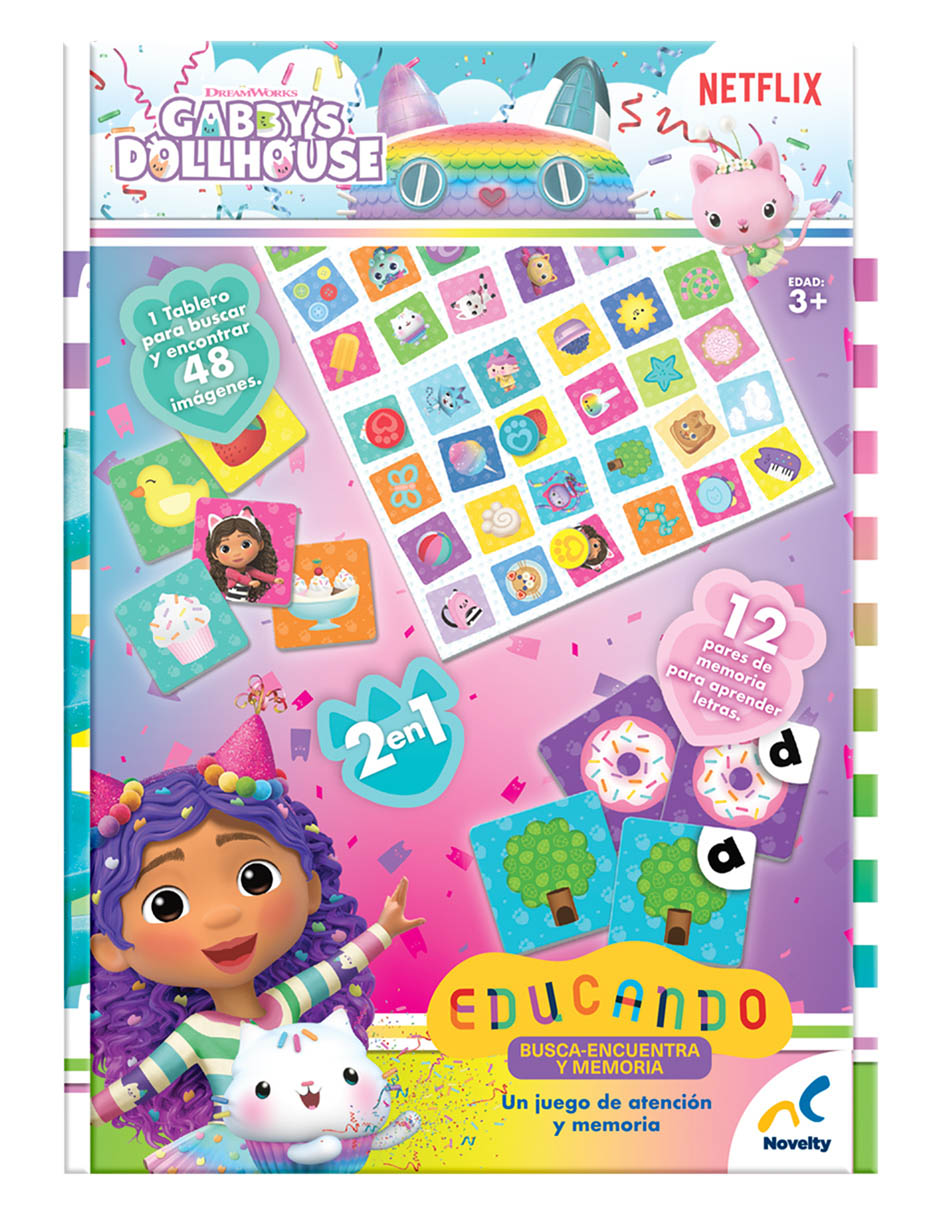 Educando: Busca encuentra y memoria Gabby's Dollhouse 3