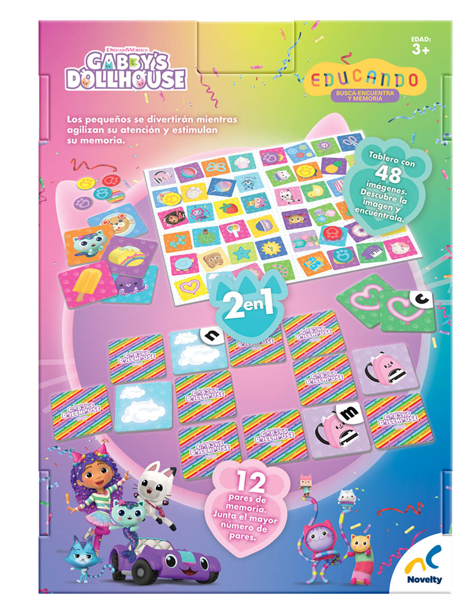 Educando: Busca encuentra y memoria Gabby's Dollhouse 4