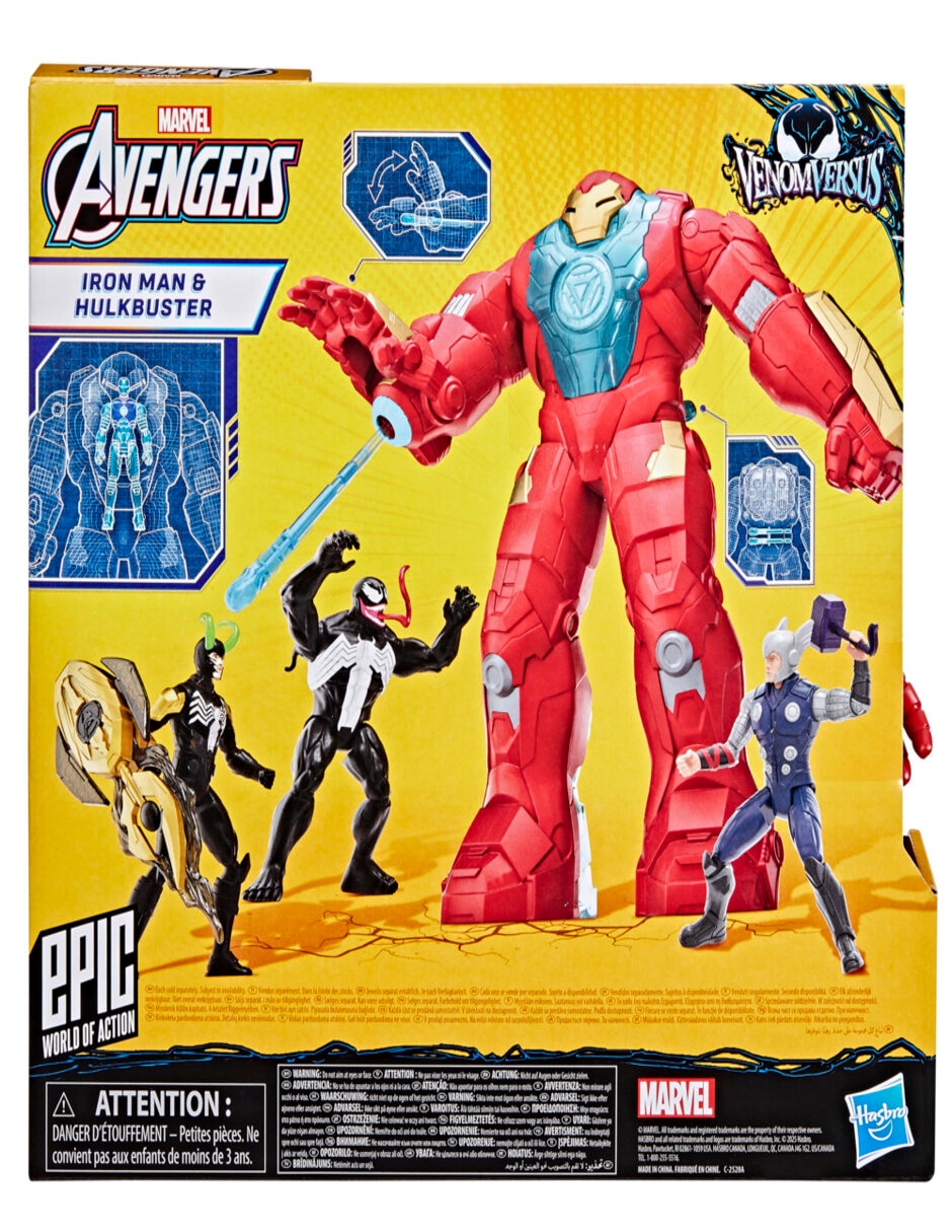 Figura de acción articulada VenomVersus Hulkbuster y Iron Man especial 6