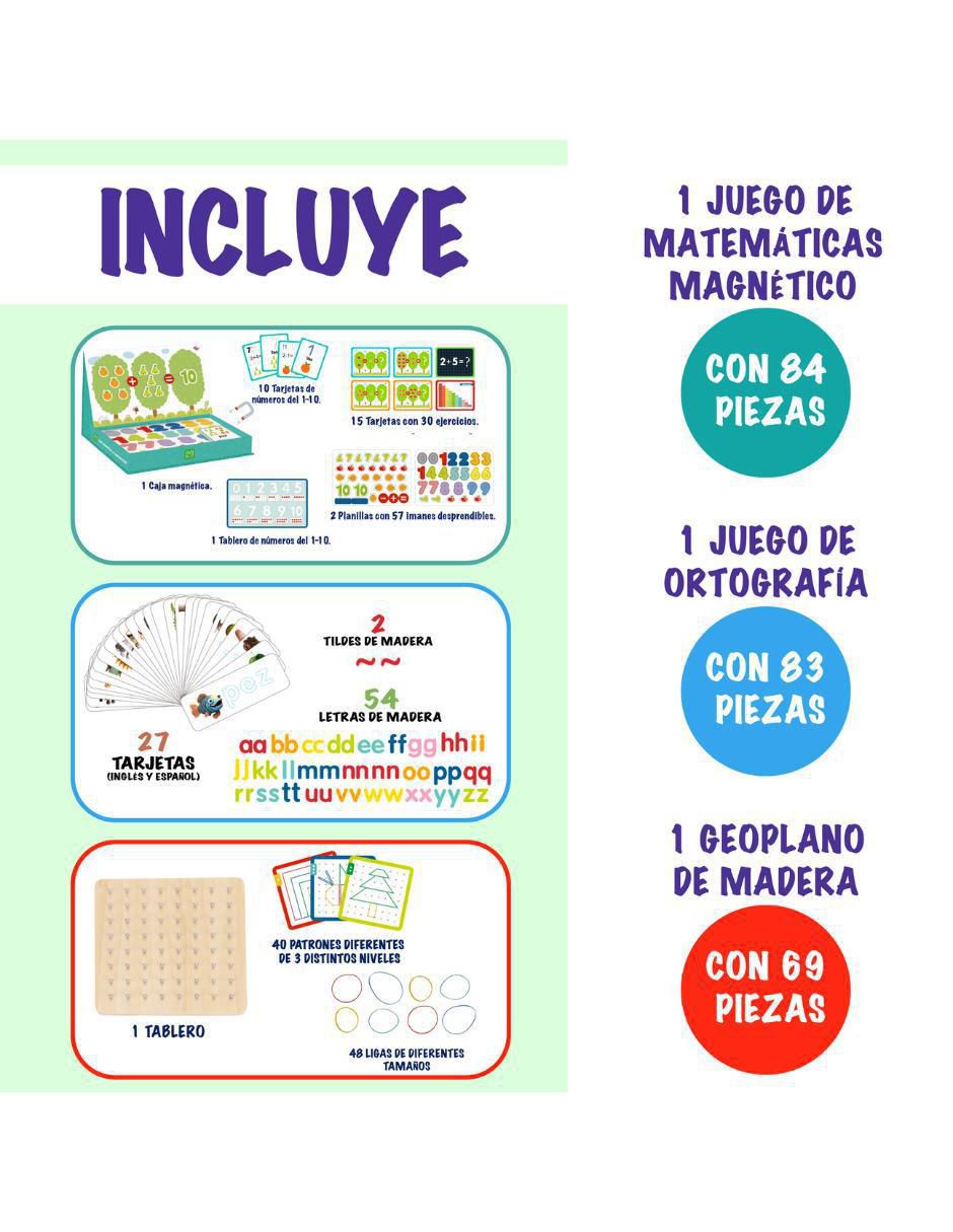 Juguetes Educativos: Matemáticas, Abecedario Y Geoplano juego armable infantil unisex 7