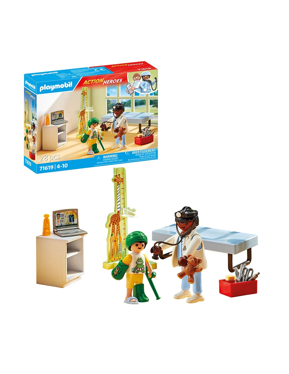 Playmobil Pediatra con osito de peluche 71619 Action Heroes